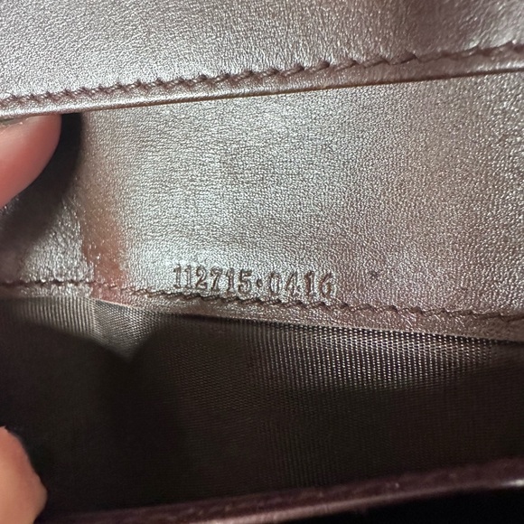 Authentic Gucci Brown Leather Embossed Long Wallet - Picture 8 of 10